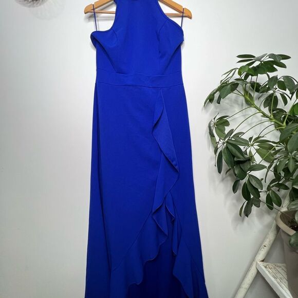 Chic Blue Maxi Dress with Flowing Silhouette - Picture 3 of 7